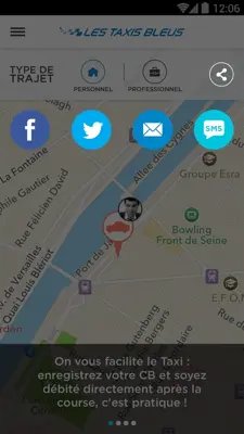 Taxis Bleus android App screenshot 1
