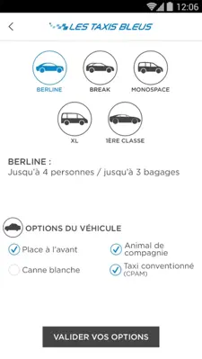 Taxis Bleus android App screenshot 3